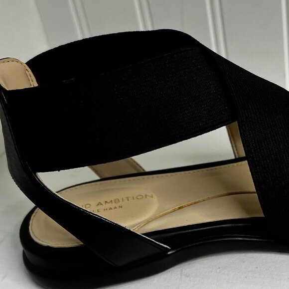 Cole Haan Grand Ambition Women's Mixed Media Flat Criss-Cross Sandals Size 6.5 - Picture 4 of 6